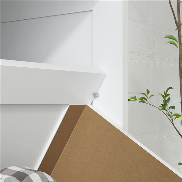 HOMCOM 15 D x 28 W x 29-in H White MDF Freestanding Tilt Out Laundry Hamper Cabinet w/ 2 Baskets and 2 Doors