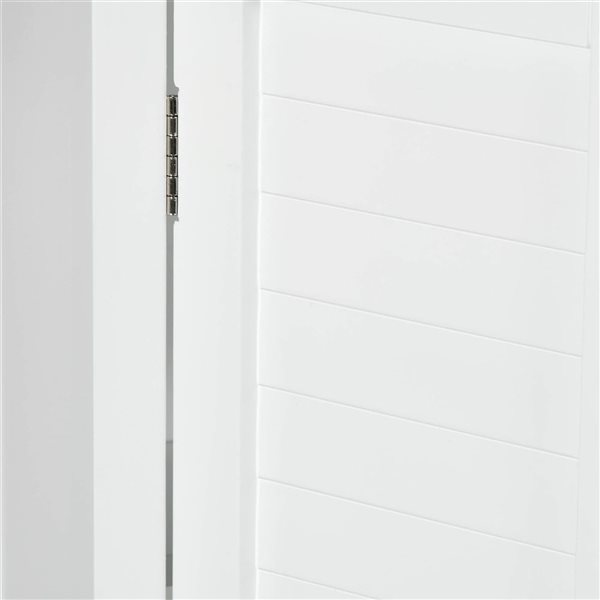 kleankin 7 D x 24 H x 20-in W White Bathroom Wall Storage Cabinet