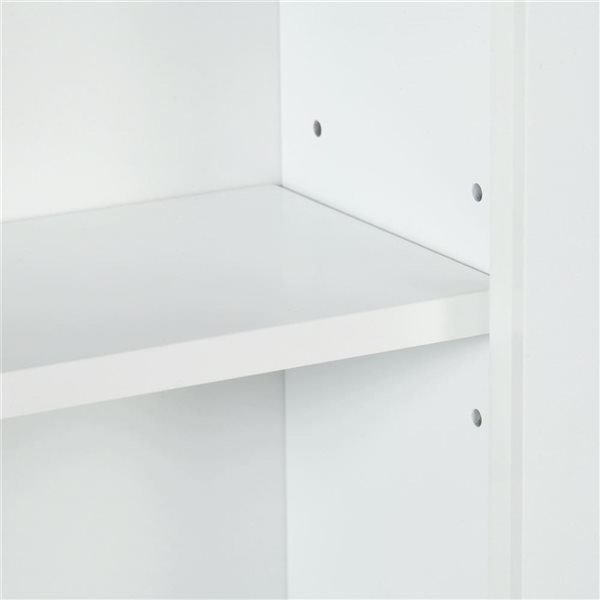kleankin 7 D x 24 H x 20-in W White Bathroom Wall Storage Cabinet