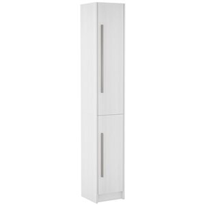 HOMCOM 12 D x 12 W x 71-in H White Particleboard Freestanding Tall Bathroom Storage Cabinet w/ 3 Adjustable Shelves