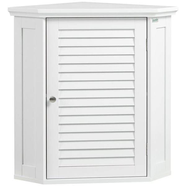kleankin 16 D x 24 H x 24-in W White Bathroom Corner Wall Storage ...