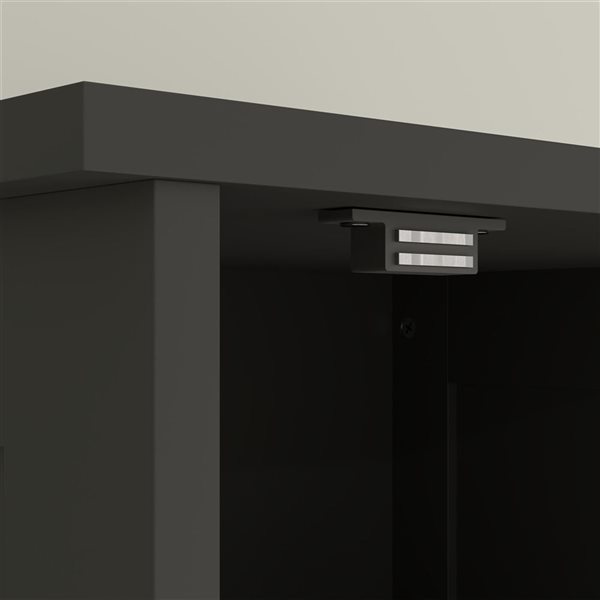 HOMCOM 12 D x 16 W x 67-in H Black MDF Freestanding Tall Bathroom Storage Cabinet