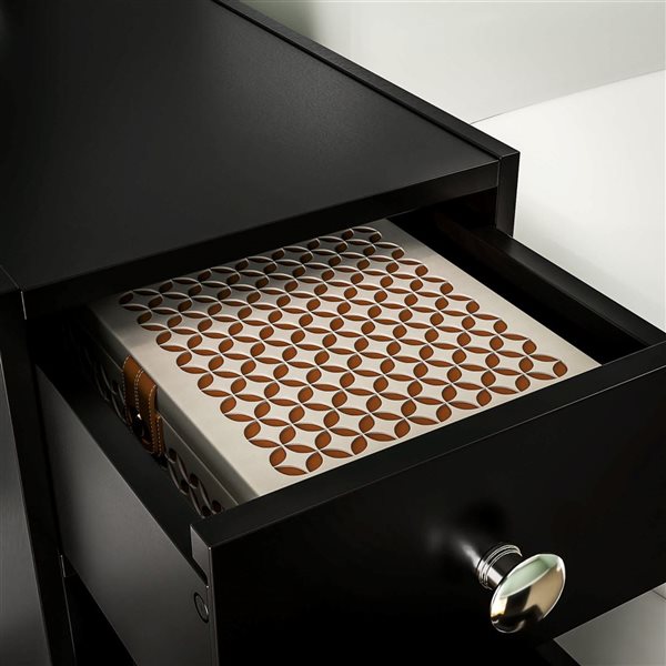 HOMCOM 7 D x 19 W x 23-in H Black MDF Freestanding Bathroom Toilet Paper Storage Cabinet w/ Drawers