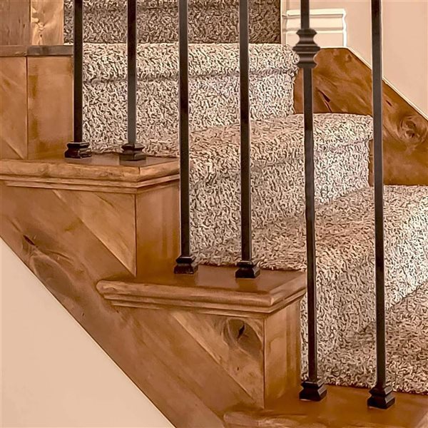 Nuvo Iron 12-Pack 1/2-in Black Aluminum Interior Baluster Decorative Straight Base Shoe