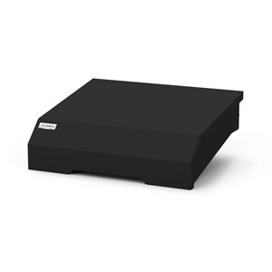 Couvercle de protection Amalia 60 LE MARQUIER pour plaque de cuisson 10 1/4 x 21 3/4 x 25 1/2 po, acier noir