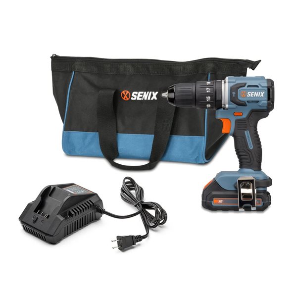 SENIX 20 Volt Max 1/2-in Brushless Hammer Drill w/ Battery and Charger