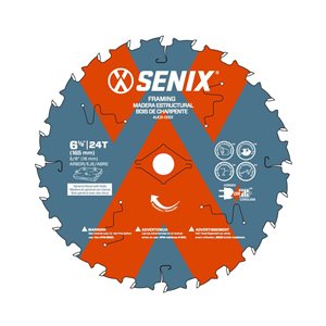 Lame de scie circulaire SENIX 6 1/2 po à 24 dents