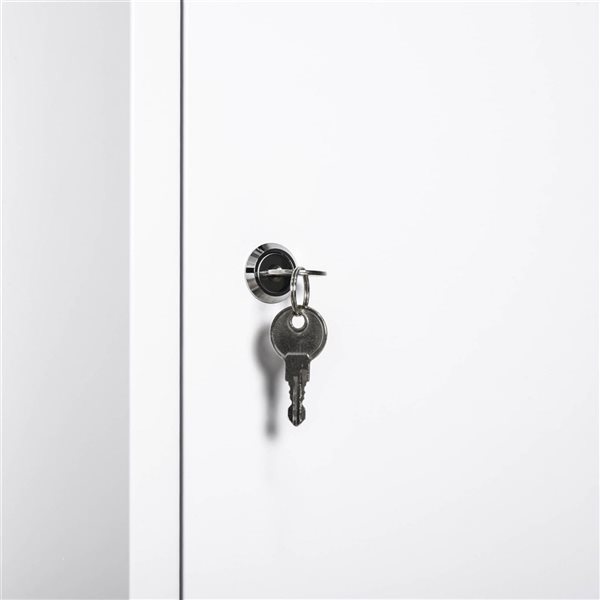 kleankin Lockable Medicine Cabinet with 1 Door and Shelves 23.6 x 15.7-in - White