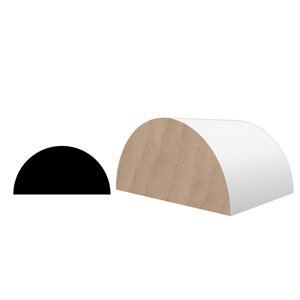 RESO RMM 120 10-Piece 1/2 x 1 x 96-in Primed Finger-Jointed Pine Half Round Set - 80 lin.ft.