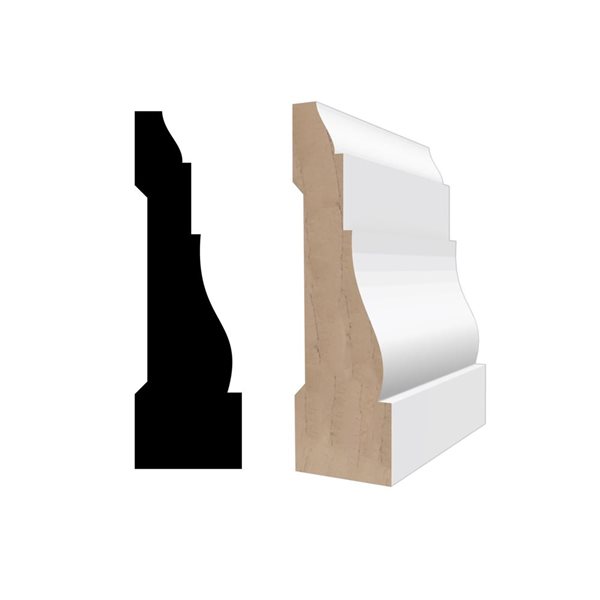 RESO RMC 366 5-Piece 11/16 x 2 1/4 x 99-in Primed Finger-Jointed Pine Casing Set - 41.25 lin.ft.