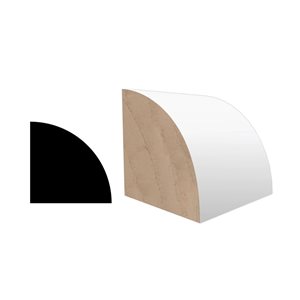 RESO RMM 109 3-Piece 3/8 x 3/8 x 96-in Primed Finger-Jointed Pine Quarter Round Set - 24 lin.ft.
