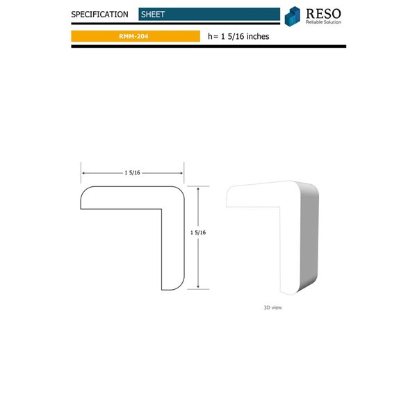 RESO RMM 204 10-Piece 1 5/16 x 1 5/16 x 96-in Primed Finger-Jointed Pine Corner Guard Set - 80 lin.ft.