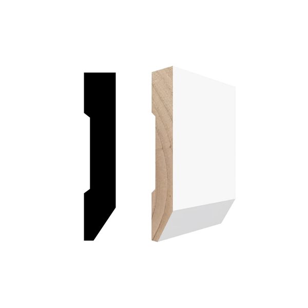 RESO RMC SCP3 3-Piece 11/16 x 3 1/4 x 102-in Primed Finger-Jointed Pine Casing Set - 24.75 lin.ft.