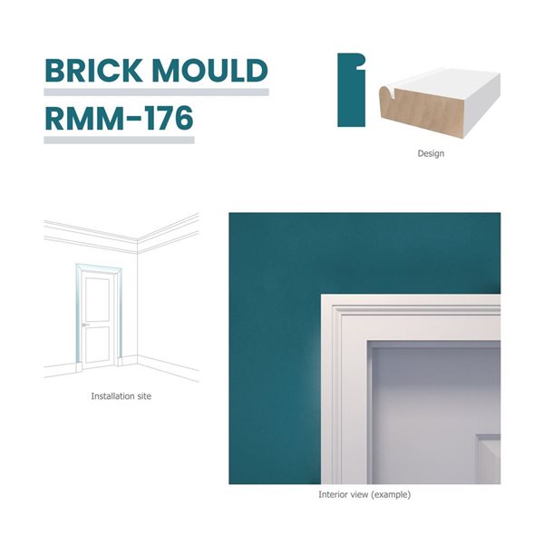 RESO RMM 176 10-Piece 11/16 x 1 5/8 x 96-in Primed Finger-Jointed Pine Brick Mould  - 80 lin.ft.