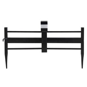 Lot de 5 panneaux de clôture solaire de bordure de jardin Cromwell 2A Sunjoy 14 h. x 2 é. x 24 po l. en métal noir