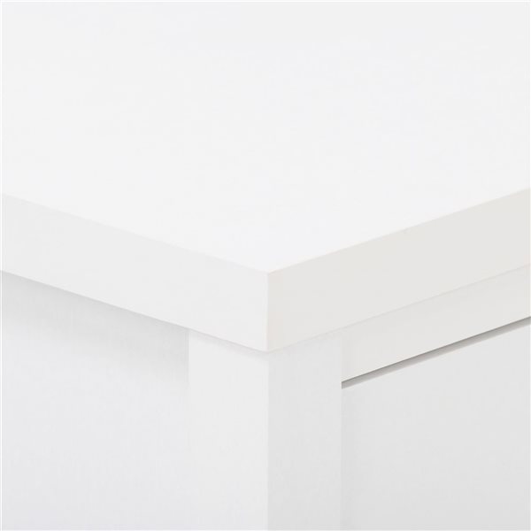 CorLiving Boston 6-Drawer Double Dresser w/ Metal Handles - White