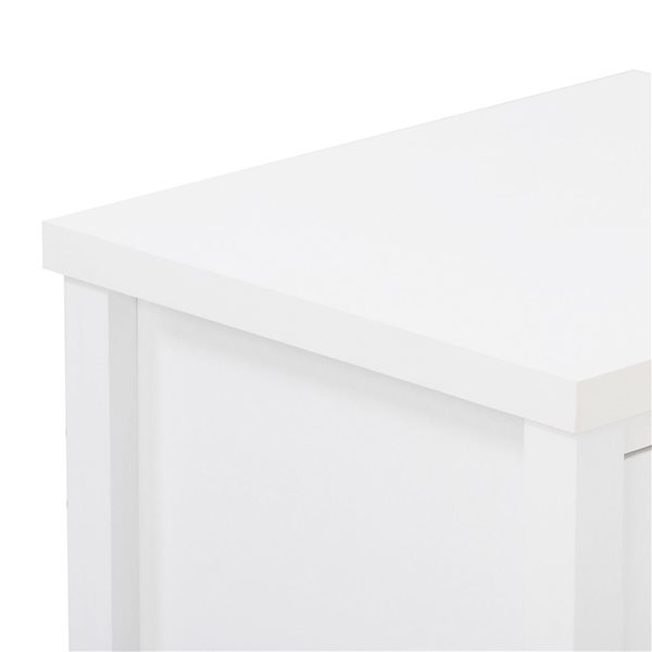 CorLiving Boston 6-Drawer Double Dresser w/ Metal Handles - White