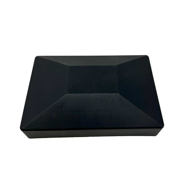 Nuvo Iron 4 x 6-in Plastic Pyramid Post Caps - Black - 12/Pk