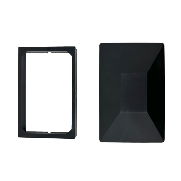Nuvo Iron 4 x 6-in Plastic Pyramid Post Caps - Black - 12/Pk