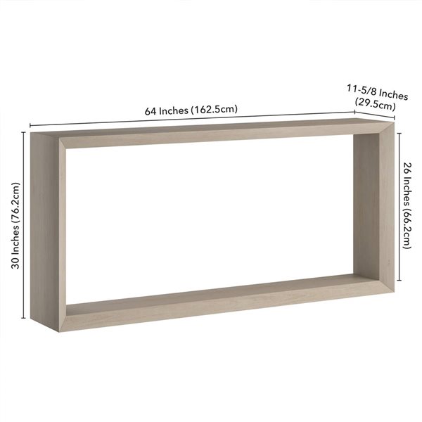 Hailey Home Osmond 64-in Wide Rectangular Console Table - Alder White