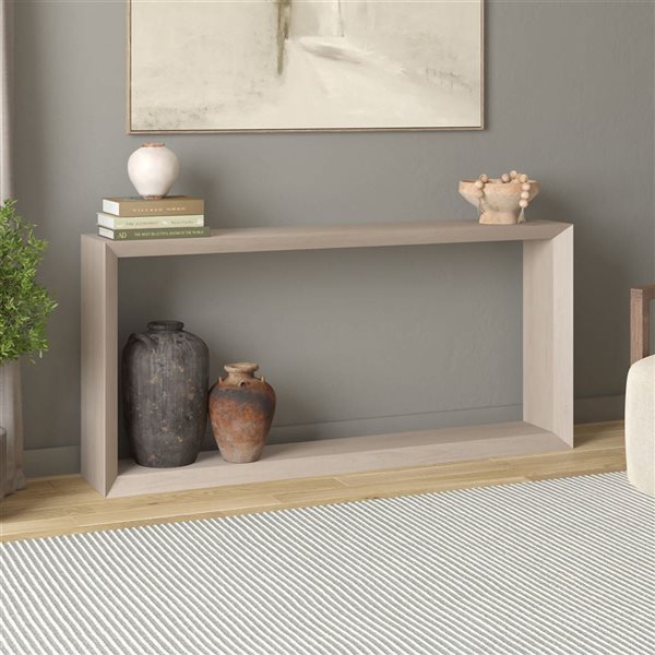 Hailey Home Osmond 64-in Wide Rectangular Console Table - Alder White
