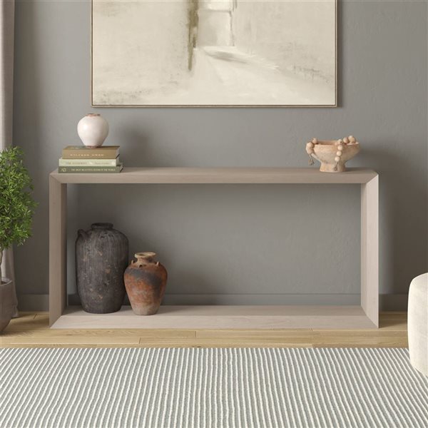 Hailey Home Osmond 64-in Wide Rectangular Console Table - Alder White