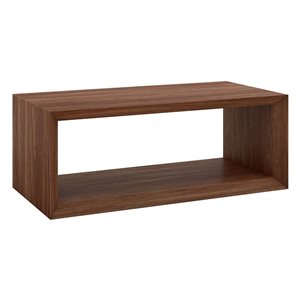 Hailey Home Osmond 48-in Wide Rectangular Coffee Table - Satin Walnut