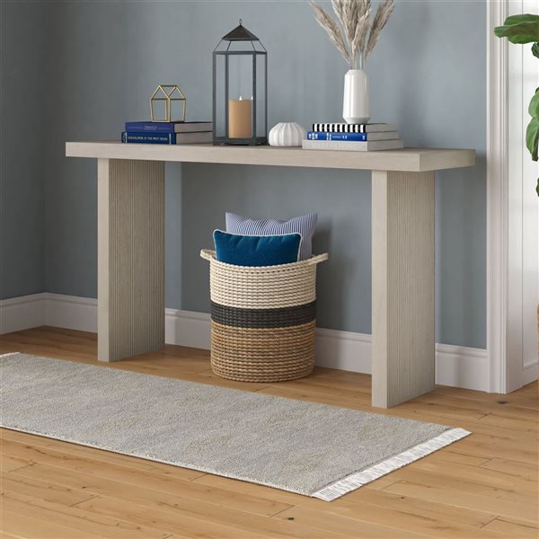 Hailey Home Soren 55-in Wide Rectangular Console Table - Alder White