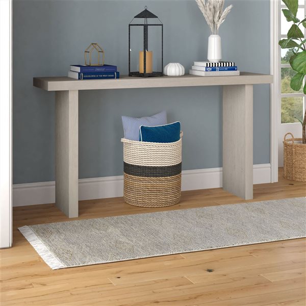 Hailey Home Soren 55-in Wide Rectangular Console Table - Alder White