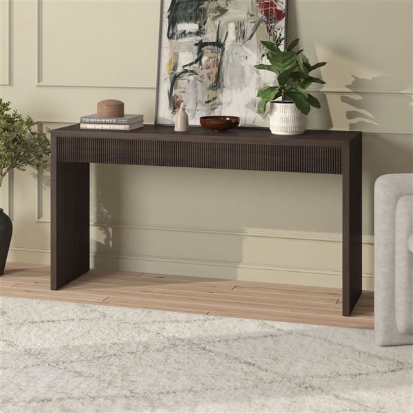 Hailey Home Lawrence 55-in Wide Rectangular Console Table - Alder Brown