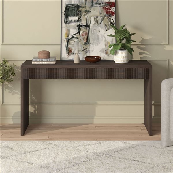 Hailey Home Lawrence 55-in Wide Rectangular Console Table - Alder Brown