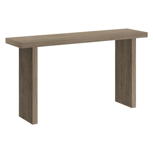 Hailey Home Soren 55-in Wide Rectangular Console Table - Antiqued Gray Oak
