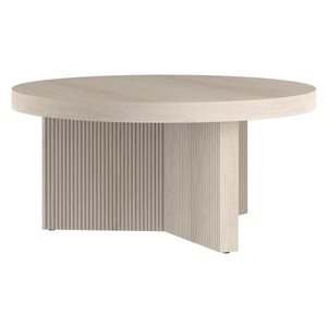 Hailey Home Holm 32-in Wide Round Coffee Table - Alder White