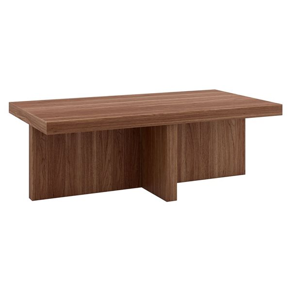 Hailey Home Elna 44-in Wide Rectangular Coffee Table - Satin Walnut