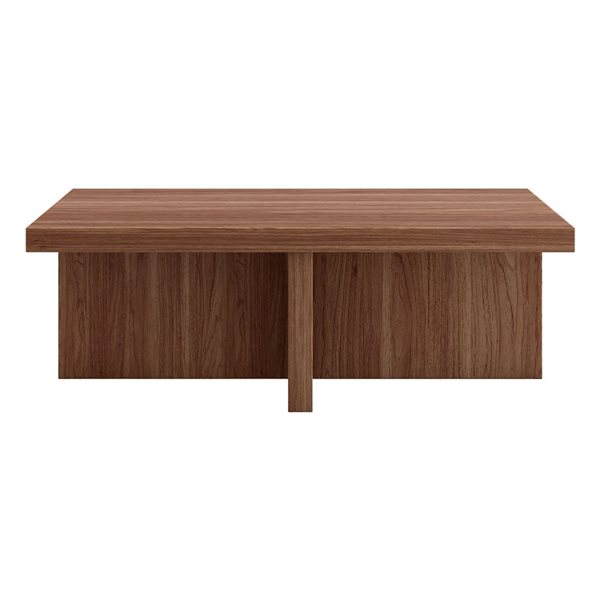 Hailey Home Elna 44-in Wide Rectangular Coffee Table - Satin Walnut