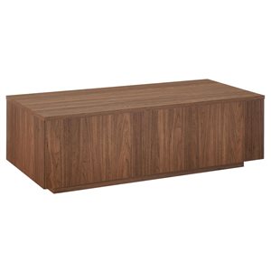 Hailey Home Paxton 48-in Wide Rectangular Coffee Table - Satin Walnut