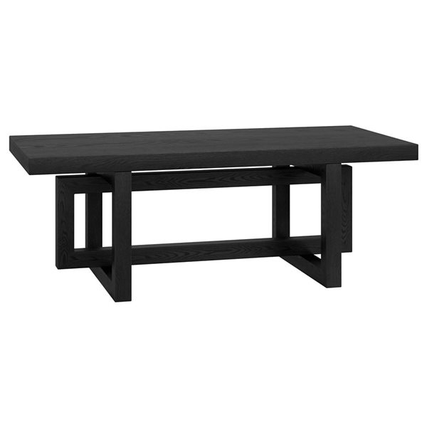 Hailey Home Breslow 47-in Wide Rectangular Coffee Table - Black Grain