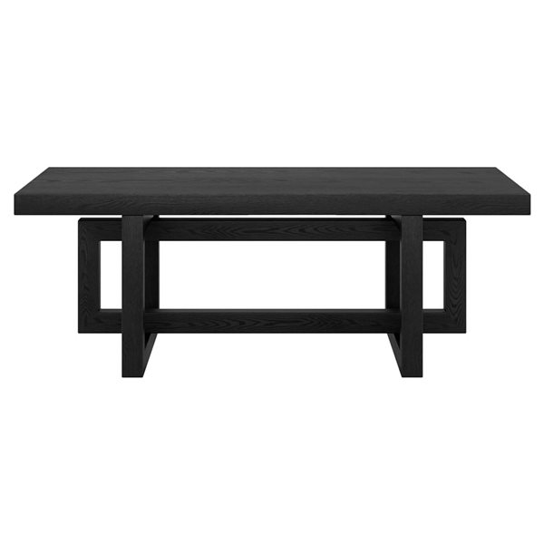 Hailey Home Breslow 47-in Wide Rectangular Coffee Table - Black Grain