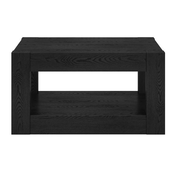Hailey Home Hughes 32-in Wide Square Coffee Table - Black Grain