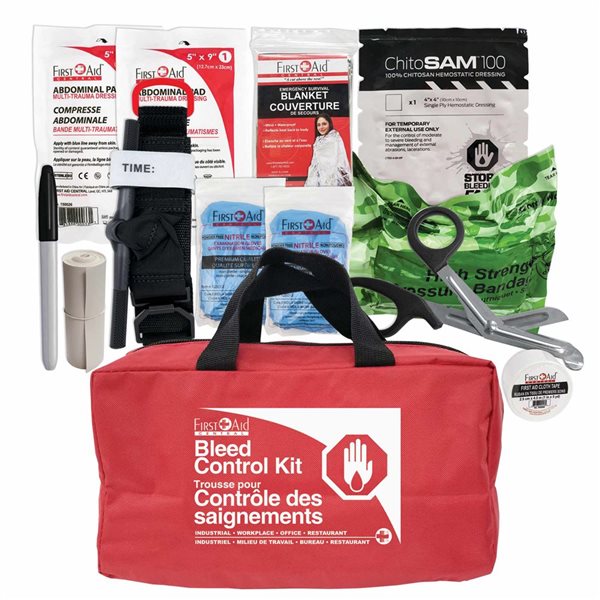 First Aid Central SAM Medical Deluxe Bleeding Control Emergency Kit FAC ...