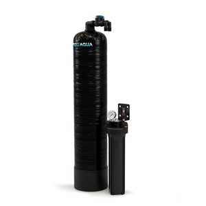 Adoucisseur d'eau sans sel PRO-SOFT PRO+AQUA résidentiel à filtration au charbon en une étape, débit élevé 20 gal/min