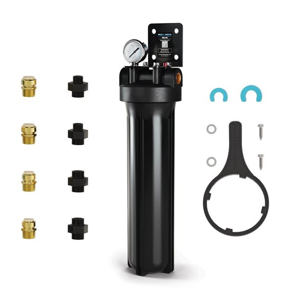 Système de filtration d'eau PRO-SCI de PRO+AQUA résidentiel à une étape avec infusion au charbon