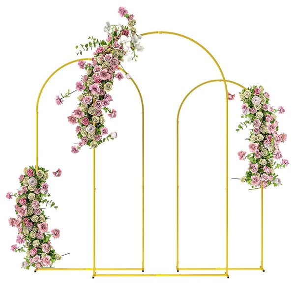 Outsunny 7/6.5/6-ft Gold Wedding Arch Set