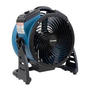 Ventilateur de plancher brasseur d'air XPOWER 11 po à moteur CC sans balai à batterie
