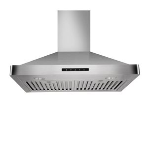 ONEX 700 CFM 29-in 3-Speed Fan Premium Quality Ducted Pyramidal Chimney Range Hood - Stainless Steel
