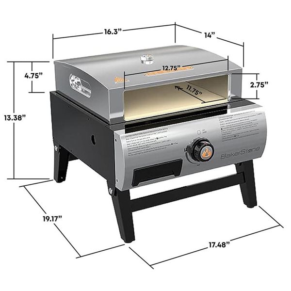 BakerStone Basics Series Portable Gas Piza Oven and Griddle Combo