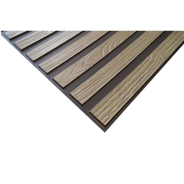 Dundee Deco 3.2 x 1.6-ft Faux Wood 3D Wall Panel - Ochre