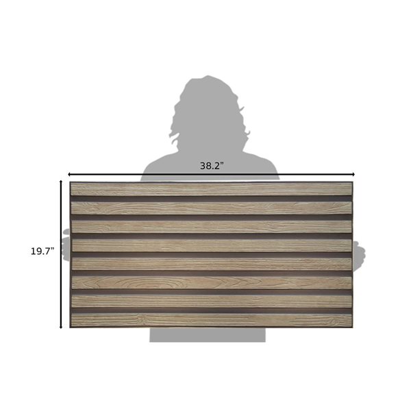 Dundee Deco 3.2 x 1.6-ft Faux Wood 3D Wall Panel - Ochre