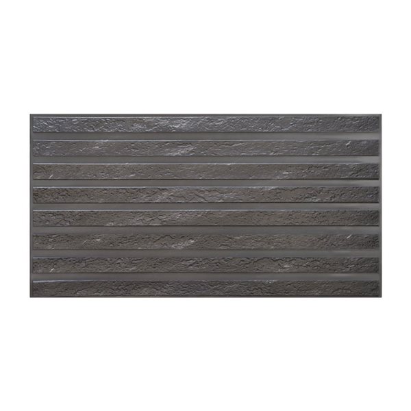 Dundee Deco 3.2 x 1.6-ft Faux Wood 3D Wall Panel - Black