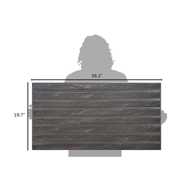 Dundee Deco 3.2 x 1.6-ft Faux Wood 3D Wall Panel - Black